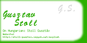 gusztav stoll business card